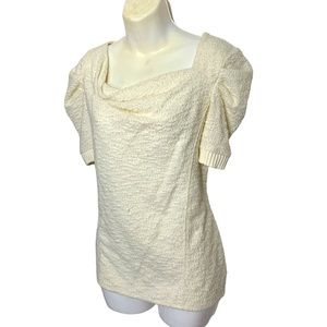 Anthropologie Postmark off-white short sleeves top